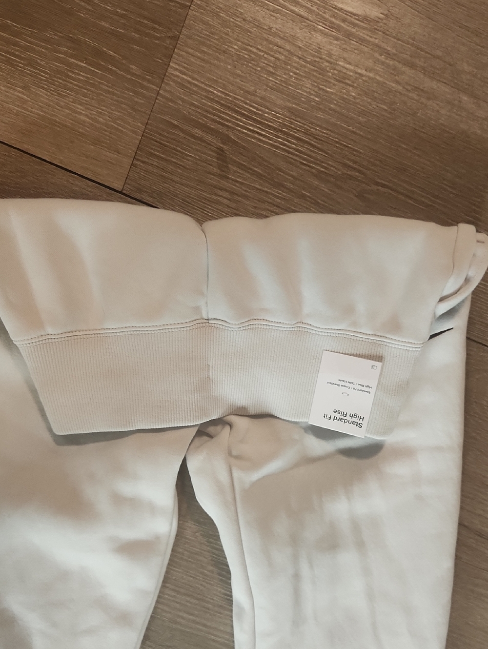 Nike White Jogger Sweatpants with Black Swoosh - Picture 2 of 4